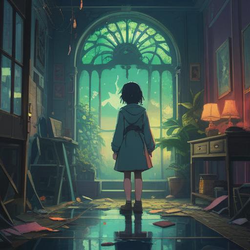 A poignant scene depicting the emotional aftermath of a sudden breakup, ethereal light illuminating a figure in deep reflection, surrounded by symbolic representations of spiritual signs such as feathers and butterflies, a serene yet melancholic atmosphere, soft colors blending into a twilight sky, intricate details in the environment, evoking a sense of healing and introspection, 4k