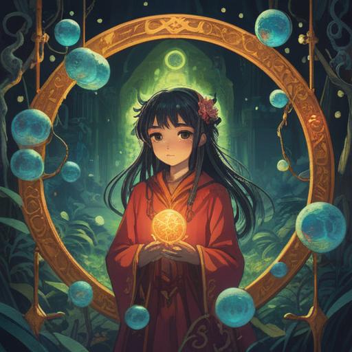 A mystical representation of possessiveness, ethereal colors, intricate symbols of spirituality, a serene figure surrounded by glowing orbs, intertwining vines symbolizing connection, luminous aura radiating warmth, dreamlike atmosphere, deep emotional undertones, 4k