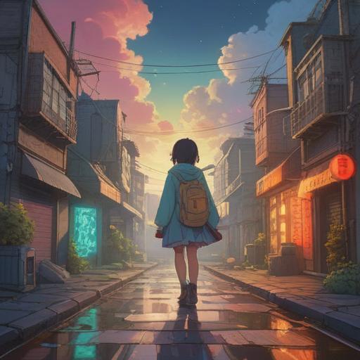 A serene and enchanting illustration, depicting a person standing at a crossroads, ethereal light illuminating their path, symbols of hope and guidance in the air, nature surrounding them with vibrant flowers, a soft glow above, serene expression, spiritual aura, 4k