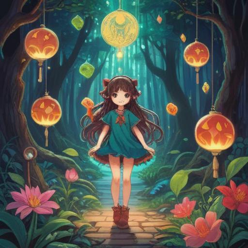 A whimsical illustration of a lucky charm with vibrant colors, an enchanting aura, surrounded by mystical symbols, depicting a character on a special mission, glowing light effects, intricate details, a sense of adventure and purpose, 4k