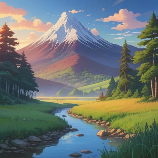 A serene landscape of the Tokachi region in Eastern Hokkaido, mystical mountains in the background, a tranquil river reflecting the sky, lush greenery enveloping sacred sites, soft ethereal glow surrounding the area, cultural symbols of spirituality, a sense of peace and connection to nature, 4k