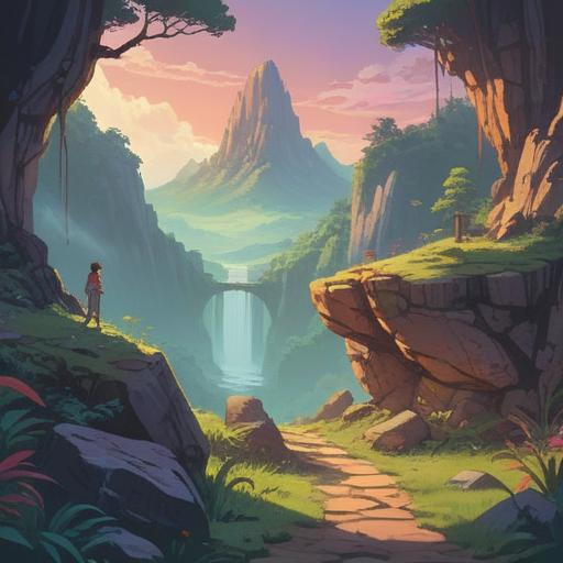 A serene landscape of the Doto region, mystical natural elements, subtle spiritual signs like animal tracks and unique rock formations, tranquil riverside setting, soft golden light filtering through trees, presence of ethereal energy, harmonious coexistence of nature, inviting atmosphere, 4k