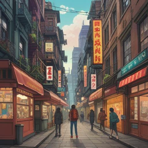 A friendly person in a bustling city, surrounded by lost tourists asking for directions, a cheerful smile on their face, helping with a map, vibrant urban environment, lively streets, clear signage, warm interactions, community spirit, 4k