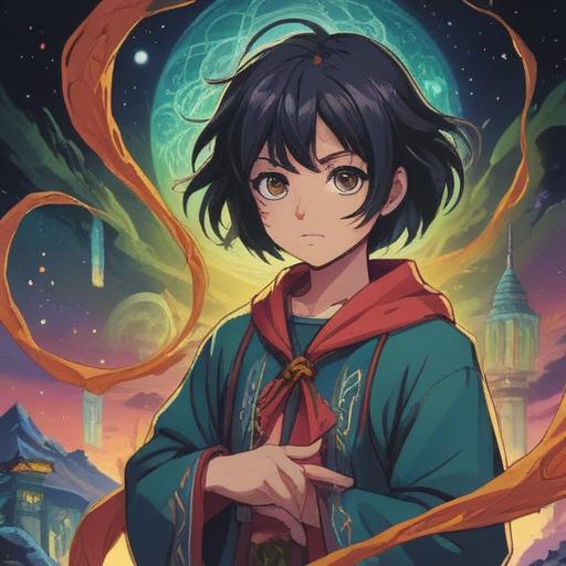 A person encountering someone wearing the same outfit, feeling a spiritual connection, surrounded by a mystical aura, symbols of synchronicity, bright colors representing energy waves, unique patterns in the background, conveying a sense of wonder, introspective atmosphere, ethereal vibe, 4k