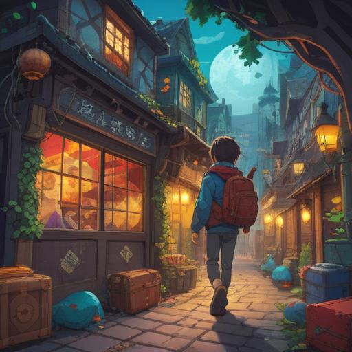 A captivating and whimsical illustration of a traveler discovering a series of lucky items scattered around a well-known landmark, vibrant colors, intricate details, magical atmosphere, elements representing fortune such as four-leaf clovers, horseshoes, and lucky coins, diverse characters interacting with the items, enchanting scenery, 4k