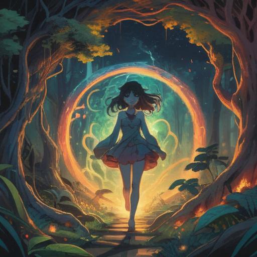 A serene illustration depicting the subtle transformations of the human body, vibrant energy changes, ethereal light surrounding the figure, harmonious connection with nature, flowing garments representing energy shifts, peaceful expression conveying spiritual awakening, blossoming flowers symbolizing positive signs, calming environment, soothing colors, 4k