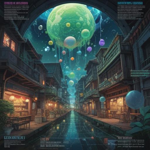 A visually engaging concept of a colorful infographic, various interconnected ideas displayed as bubbles or nodes, clear organization of information, harmonious color palette, eye-catching typography, dynamic layout, modern design elements, 4k