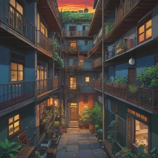 A spiritual guide to moving within the same apartment building, subtle signs to watch for, harmonious energy shifts, neighbors fostering connections, intuitive insights during the transition, positive vibes and reassurance, mindful awareness of changes, visualized energy flow, calming ambiance, 4k