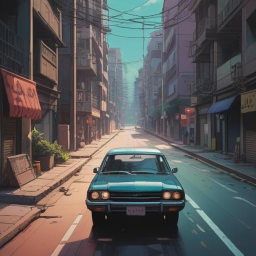 A cautionary scene depicting a driver about to hit an animal on the road, tense atmosphere, vivid representation of the driver's worry, the animal appearing innocent and unaware, roadside trees and foliage in the background, emphasizing the urgency of the situation, an unsettling but impactful moment, 4k