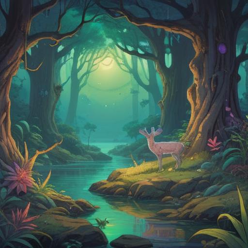 A mystical interpretation of animal remains, intricate symbolism, spiritual reflection, serene landscape, ethereal glow, connection to nature's cycle, quiet contemplation, vivid details, 4k