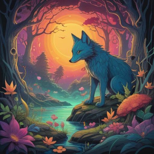 A surreal illustration depicting the spiritual symbolism of disliking animals, vibrant colors, ethereal atmosphere, abstract representations of personal growth, harmonious balance between nature and self, intriguing visual metaphors, serene and reflective mood, 4k
