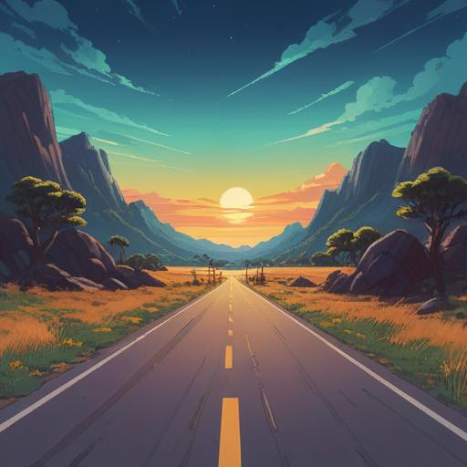 A deep and reflective illustration representing the spiritual meaning of experiencing the act of hitting an animal, a serene landscape with a road that symbolizes the journey of life, a peaceful animal spirit guiding the way, vibrant nature surrounding the scene, ethereal light illuminating the path, emotional and thought-provoking atmosphere, 4k