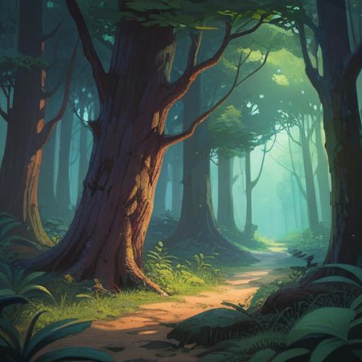 A serene and contemplative scene, a tranquil forest setting, gentle light filtering through the trees, a peaceful animal silhouette resting on a bed of soft moss, ethereal aura surrounding the animal, symbols of transformation and rebirth, vibrant flowers blooming nearby, a sense of connection to nature, spiritual energy emanating from the surroundings, harmonious blend of life and death, 4k