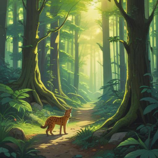 A serene scene depicting various animals gathering around a peaceful figure in a lush green forest, soft sunlight filtering through the trees, gentle expressions on the animals' faces, a sense of harmony and connection with nature, vibrant colors, ethereal yet inviting atmosphere, symbolic representation of spiritual signs, 4k