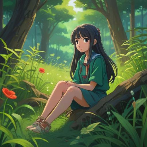 A serene and tranquil scene depicting an individual sitting peacefully in a lush green meadow, surrounded by gentle breezes, a soft glow illuminating their face, ethereal wisps of light symbolizing spiritual signs emerging from the ground, vibrant flowers representing awareness, a clear blue sky overhead, subtle hints of shadow emphasizing stillness, a sense of calm and introspection, 4k