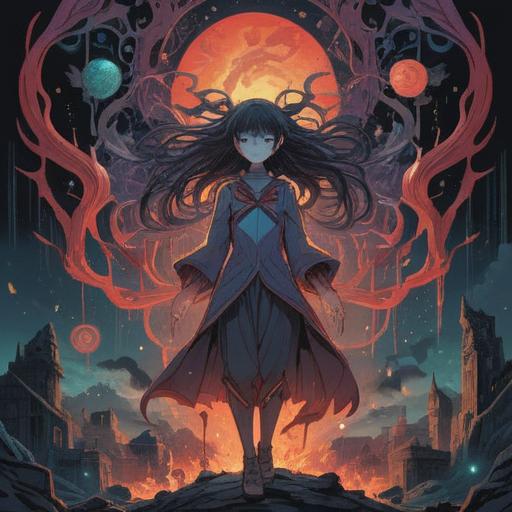 A surreal illustration representing spiritual signs when feeling uneasy, dark and eerie atmosphere, abstract symbols of intuition and warning, distorted figures expressing discomfort, swirling shadows and mysterious lights, thought-provoking composition, intriguing visual metaphors, 4k