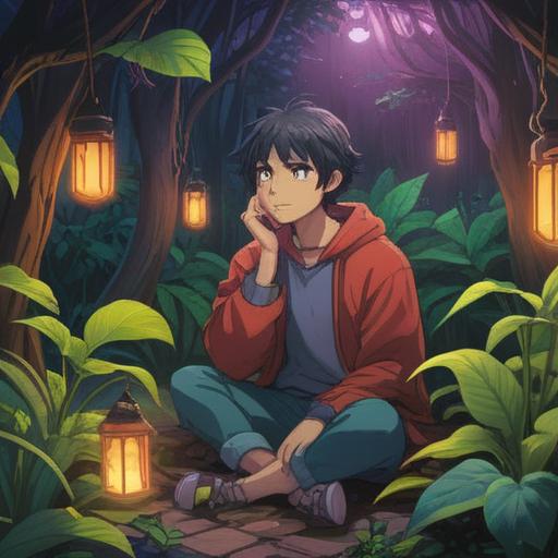 An illustration of a person experiencing a headache, sitting in a calm environment, surrounded by soothing elements like plants and soft lighting, holding a cozy pillow, engaging in self-care with herbal tea, reflecting a sense of tranquility and relief, detailed facial expression showing discomfort transforming to relaxation, soft textures, inviting colors, 4k