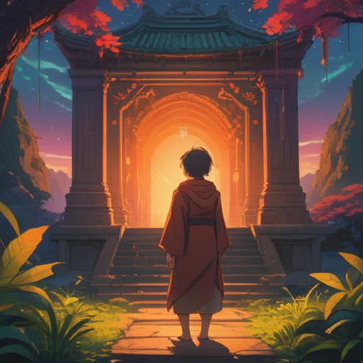 A serene and contemplative scene depicting a person holding their temples in a moment of introspection, surrounded by subtle ethereal light, symbols of energy flow, crystal formations gently glowing in the background, a sense of inner peace and enlightenment, soft and calming color palette, harmonious ambiance, capturing the spiritual and emotional significance of headaches, 4k