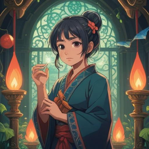 A serene and mystical illustration, depicting a person with a calm expression, gently touching their temple, surrounded by ethereal light, symbols of spirituality such as mandalas and chakras, a tranquil nature background with soft colors, conveying a sense of peace and enlightenment, emphasizing the connection between physical sensations and spiritual insight, 4k