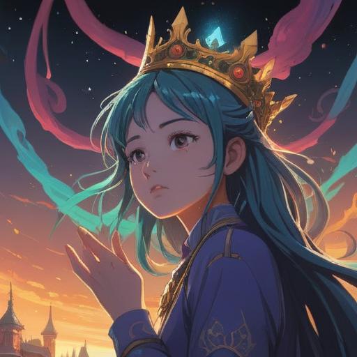 A serene illustration depicting a person experiencing a tingling sensation on their crown, ethereal light surrounding them, symbols of spirituality and enlightenment in the background, calming nature elements like trees and flowing water, soft pastel colors, a sense of inner peace and connection, 4k