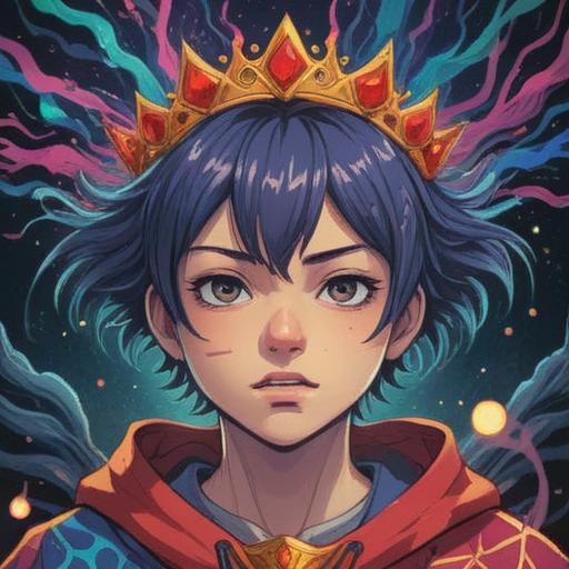 A spiritual illustration depicting a person experiencing a tingling sensation on their crown, mystical energy flowing around them, vibrant aura illuminating their head, ethereal symbols in the background, serene nature setting, soft light filtering through trees, a sense of awareness and intuition, detailed facial expressions, tranquil atmosphere, 4k