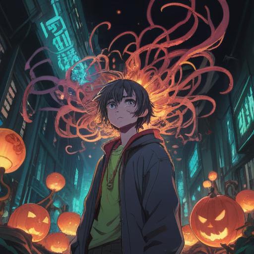 A surreal illustration depicting a figure with a glowing head, surrounded by ethereal light, symbolizing the spiritual meaning of frequent head bumps, a whimsical setting with floating orbs representing thoughts and ideas, dreamlike landscape with soft clouds and vibrant colors, a sense of introspection and enlightenment, 4k