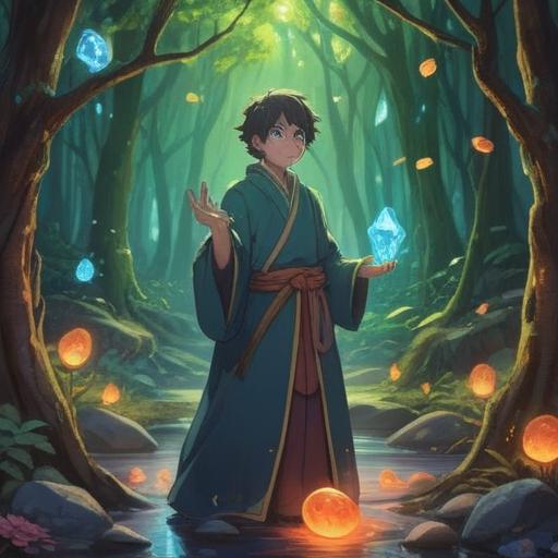 A mystical representation of an invisible person, surrounded by glowing lucky stones, spiritual aura shimmering around them, ethereal light illuminating the scene, harmonious blend of colors, symbolic elements reflecting positive energy, rich textures in the stones, dreamlike atmosphere, enchanting forest background, 4k