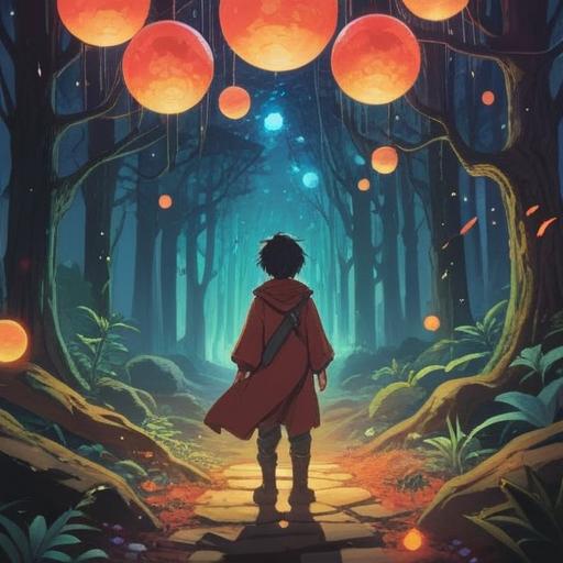 A serene and ethereal scene depicting a person surrounded by glowing orbs of light, symbolizing spiritual signs, vibrant colors, tranquil nature setting, soft rays of sunlight filtering through trees, gentle breeze, soothing expressions, mystical elements, 4k