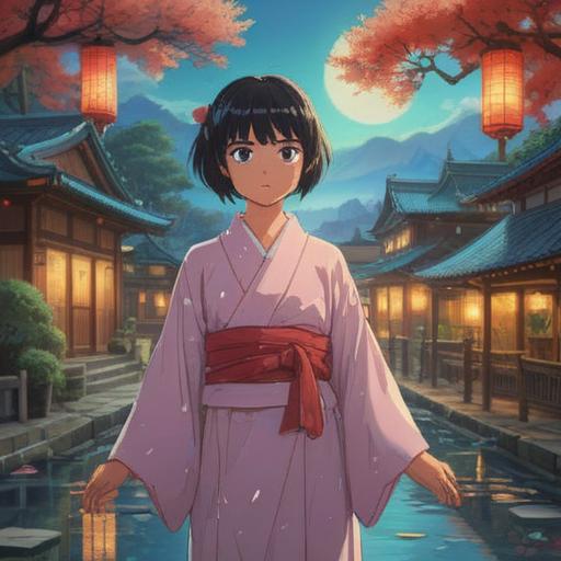 A serene and mystical scene depicting Kyokai Higashiyama surrounded by gentle beams of light, ethereal aura, peaceful nature, harmonious elements blending together, symbols of good omens and spirituality, lush greenery and calming waters, conveying a sense of enlightenment and positivity, 4k