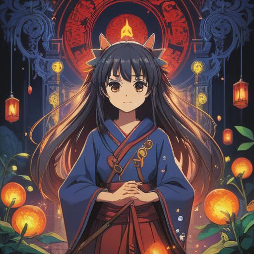 A vibrant illustration showcasing a mystical connection with lucky numbers, featuring Kinnikun, a character with an aura of luck and charm, surrounded by floating numbers that represent luck, colorful and whimsical setting, sparkling elements, 4k