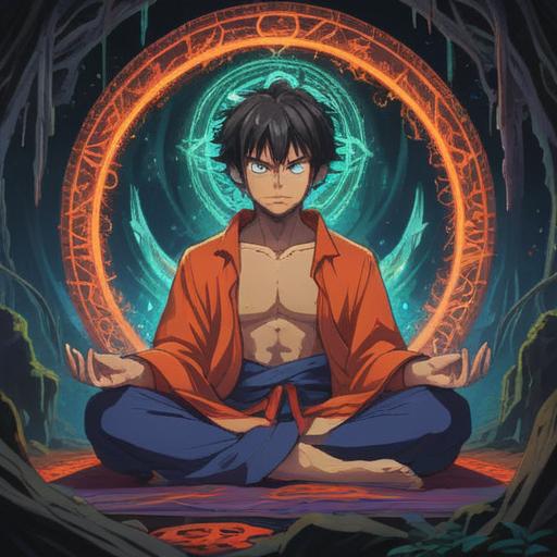 A serene and powerful illustration representing the release of anger as a positive spiritual sign, featuring a figure meditating amidst a vibrant aura, flowing energy waves around them, symbols of transformation and growth, lush natural surroundings, soft light filtering through the trees, a peaceful expression on the figure's face, capturing a sense of liberation and inner peace, 4k