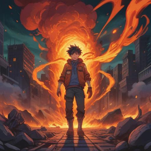 A powerful and vibrant illustration of a person surrounded by a fiery aura, depicting raw emotion and intensity, representing anger as a transformative force, intricate details in facial expressions, contrasting colors symbolizing chaos and clarity, spiritual symbols subtly integrated into the background, a sense of movement and energy, 4k