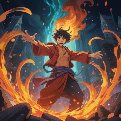 A mystical scene depicting spiritual signs of anger, ethereal energy swirling around a person, vibrant colors representing emotions, symbols like flames and lightning in the background, introspective facial expression, nature elements like trees and mountains, an atmosphere of transformation, focus on the interplay of light and shadow, 4k