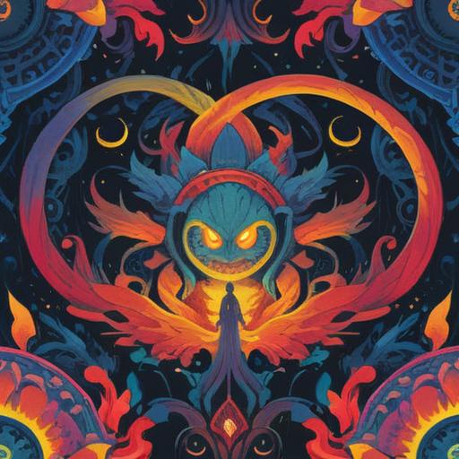 A spiritual item that transforms anger and energy into positivity, vibrant colors emanating from the object, intricate designs symbolizing balance and harmony, a serene background with flowing energy patterns, ethereal light illuminating the scene, mystical ambiance, harmonious elements merging together, 4k