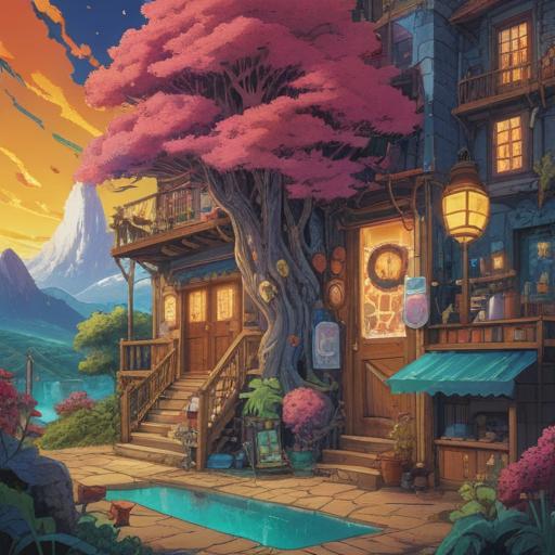 A whimsical scene depicting a character constantly facing humorous situations, comic expressions of surprise and frustration, bright colorful surroundings, cartoonish elements representing luck and misfortune, dynamic action poses, playful atmosphere, exaggerated facial features, engaging narrative, 4k