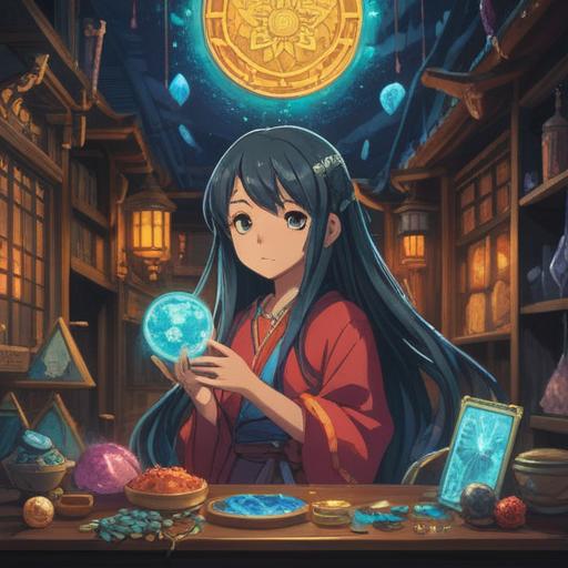 A serene scene depicting the power of lucky jewelry that heals emotions, intricate and colorful gemstones radiating light, a tranquil atmosphere filled with gentle sparkles, a person holding the jewelry with a peaceful expression, lush greenery in the background, soft sunlight filtering through the leaves, dreamy and uplifting ambiance, 4k