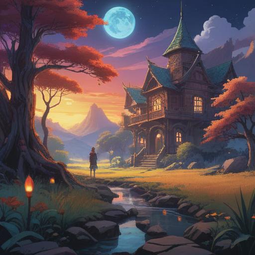 A mystical landscape depicting a location with adverse land conditions, illuminated by ethereal lights, symbols of spiritual guidance emanating from the earth, vibrant energy flow, lush flora surrounding the area, serene atmosphere, harmonious balance between nature and spirit, inviting aura, 4k