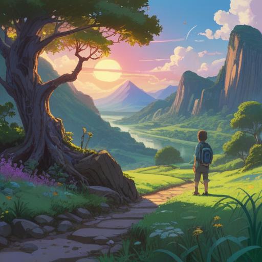 A serene landscape showcasing a person contemplating a piece of land, subtle spiritual symbols in the scenery, natural elements radiating positive energy, gentle light illuminating the area, thoughtful expressions reflecting intuition, lush greenery and open skies, harmonious balance between nature and the individual, 4k