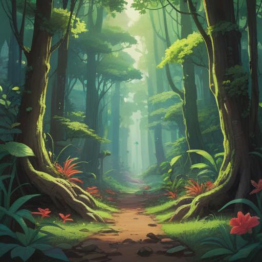 A serene landscape showcasing the allure of soil, vibrant green plants flourishing, gentle sunlight filtering through leaves, a peaceful atmosphere, intertwined roots symbolizing connection, whimsical creatures representing good fortune, rich earthy tones, 4k