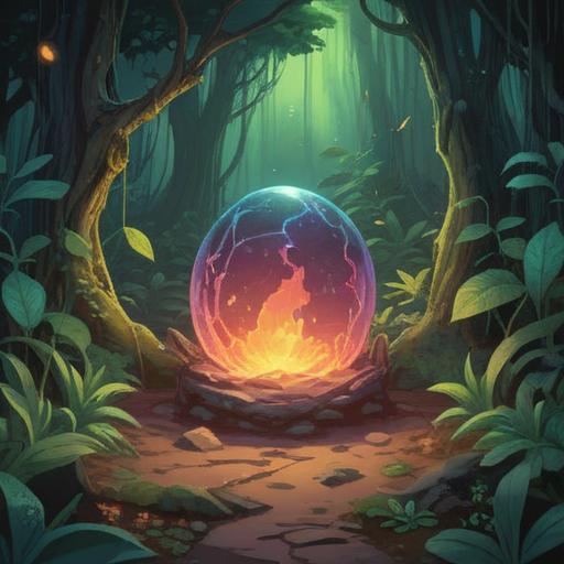 A captivating illustration of a mystical energy stone, glowing softly with earthy hues, surrounded by lush green plants and rich soil, emanating a warm and grounding aura, depicting the harmony between nature and crystal power, intricate details of the stone’s texture, vibrant energy radiating outward, tranquil atmosphere, highlighting the connection between the earth and the power stone, 4k