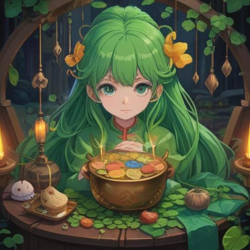 A whimsical illustration depicting a character surrounded by various lucky items, such as a four-leaf clover, a horseshoe, and a golden charm, showcasing the theme of unrecognized effort, soft lighting, serene environment, uplifting colors, a sense of hope and encouragement, intricate details, 4k