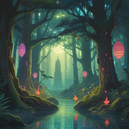 A serene and mystical illustration depicting spiritual signs to be cautious of during personal reflection, glowing symbols in the air, tranquil forest setting, ethereal light filtering through trees, a meditative figure in the foreground, deep connection with nature, subtle energies, calming atmosphere, 4k