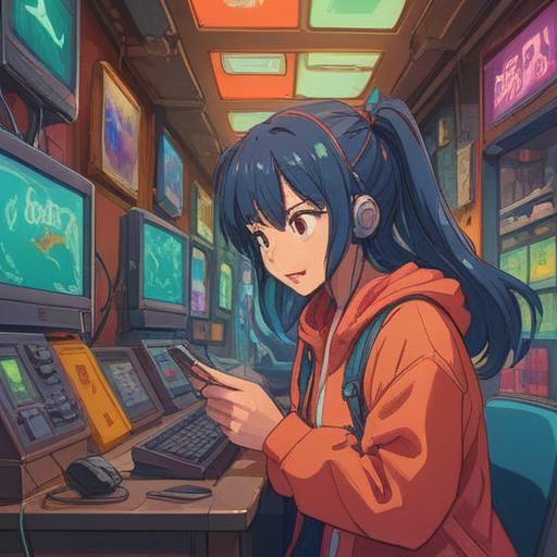 A vibrant and uplifting scene depicting a person joyfully answering their phone, bright colors, cheerful expressions, dynamic movement, elements symbolizing luck like four-leaf clovers and shooting stars, a warm and inviting environment, positive energy radiating from the interaction, 4k