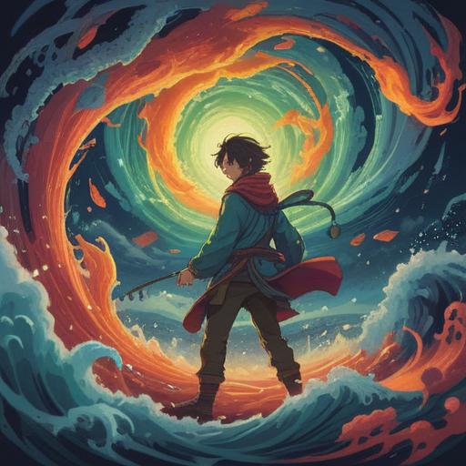 A serene illustration depicting a person surrounded by swirling energy waves and distorted signals, a mystical landscape with glowing symbols, conveying disconnection and introspection, ethereal light illuminating the scene, soft pastel colors, abstract representation of spiritual awareness, dreamlike atmosphere, 4k