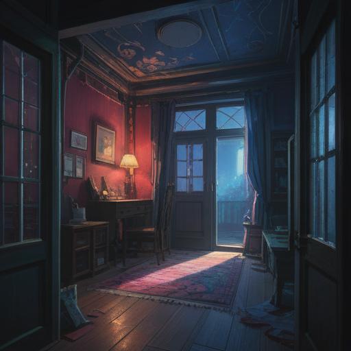 A serene and mystical scene depicting a sudden blackout, dimly lit room filled with soft glows, ethereal whispers in the air, individuals in contemplation, candles flickering, symbols of spiritual awakening surrounding them, deep shadows casting intriguing patterns, a sense of connection to the universe, tranquility in chaos, 4k