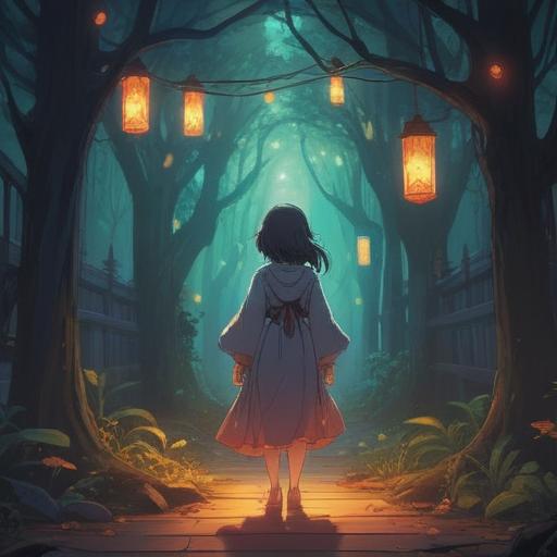 A mysterious moment when the lights flicker out, ethereal shadows dancing in the dimness, a ghostly presence felt, symbols of spiritual awareness illuminated in the darkness, an aura of tranquility and reflection, an open door to the unknown, soft whispers echoing in the silence, urging caution and mindfulness, surreal atmosphere, 4k