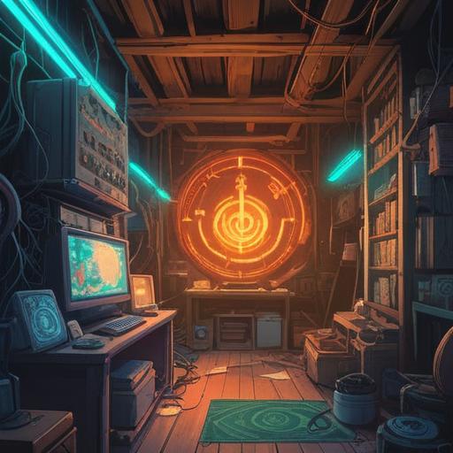 A mystical scene depicting spiritual signs when electronic devices malfunction, ethereal energy surrounding broken appliances, glowing symbols of warning in the air, a serene environment with hints of frustration, soft light illuminating the scene, mysterious aura, connection to the spiritual realm, visual metaphors for communication from beyond, enchanting details in the composition, 4k