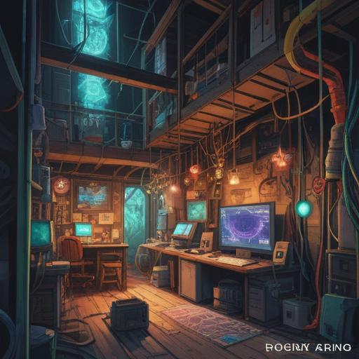 A mystical scene depicting the spiritual significance of electronic devices being repaired, glowing energy surrounding the devices, ethereal symbols representing healing and transformation, serene atmosphere, warm light illuminating the tech, hands working gently to fix the devices, harmonious integration of technology and spirituality, vibrant colors, 4k