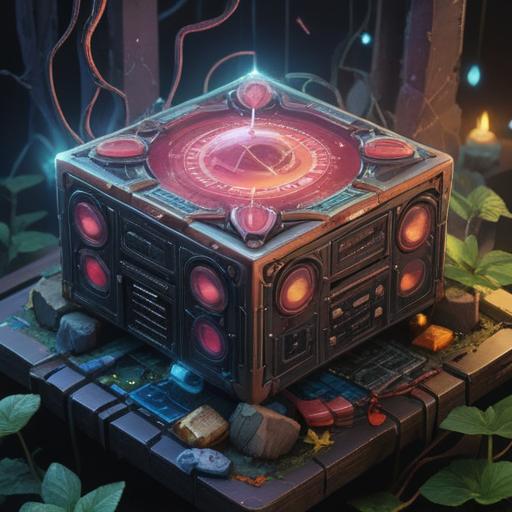 A vibrant illustration of a repaired electronic device surrounded by a glowing lucky stone, warm and inviting atmosphere, intricate details of the device showcasing its functionality, soft light reflecting off the lucky stone, the background filled with hints of domestic life, symbolizing good fortune and restoration, 4k