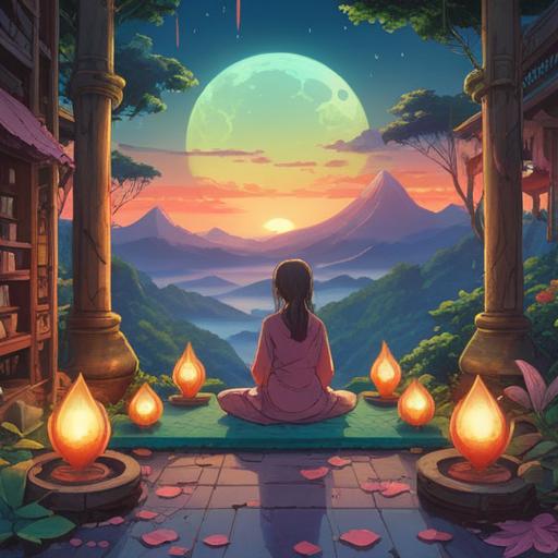 A collection of spiritual healing items, vibrant crystals, soothing incense sticks, calming candles, serene lotus flowers, tranquil meditation space, soft lighting, peaceful atmosphere, elements of nature, harmonious colors, 4k